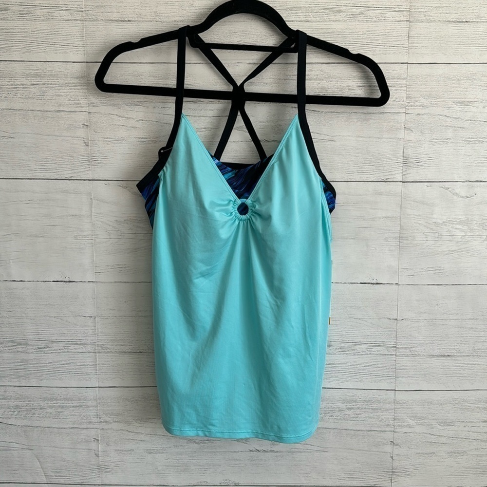 ZeroXposur Blue Swimsuit 2 in 1 Tank | SIZE XS